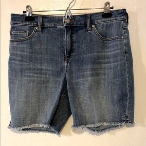Chico’s frayed hem denim shorts